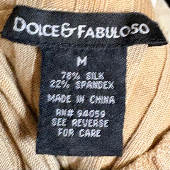 90s Tan Silk Blend Ribbed Mock Sweater Rhinestone zipper Women’s M Y2K Old Money - Picture 7 of 9